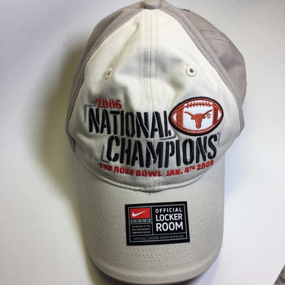 NCAA TEXAS LONGHORNS 2005 FOOTBALL NATIONAL CHAMPIONS LOGO HAT NWT